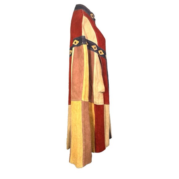 Vintage Country Place Queen of the Capes Long Suede Poncho Cape Zipper Front - Picture 6 of 14